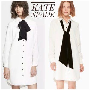 NWT Kate Spade Griffin Velvet Tie Shirt Dress